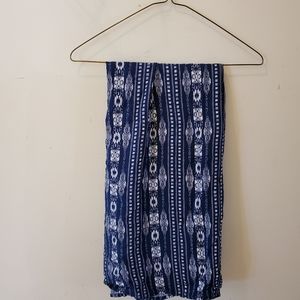 Blue and white maxi skirt
